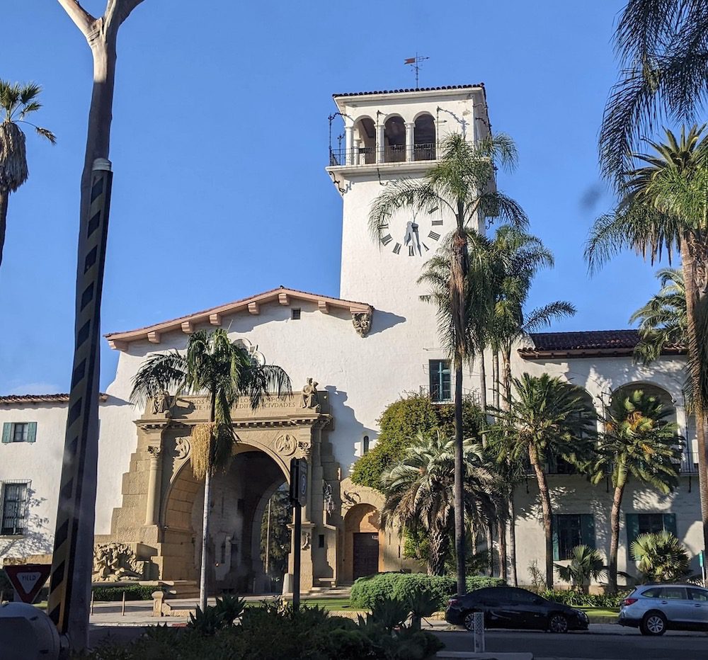 Courthouse in Colonial Revival style Santa Barbara CA